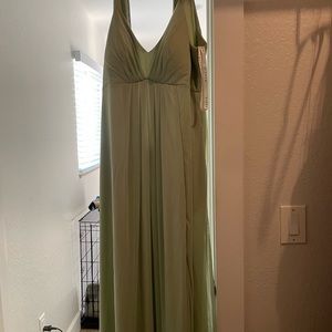 Sage green maternity bridesmaids dress